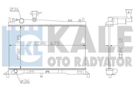Радиатор охлаждения Mazda 6 KALE OTO RADYATOR для Kale-oto-radyator 360100 фото товара