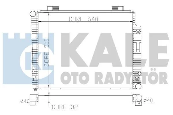<strong>KALE DB Радіатор охолодження двиг. W210 2.0/3.2 95- Kale-oto-radyator 360500 (фото 1)</strong>