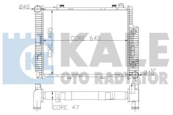 <strong>KALE DB Радіатор охолодження W210 2.9TD 96- Kale-oto-radyator 361600 (фото 1)</strong>