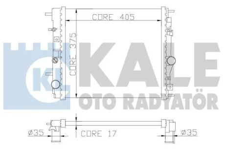 KALE MITSUBISHI Радіатор охолодження двиг. Colt IV, Lancer V 1.3/1.6 92- для Kale-oto-radyator 362500 фото товару