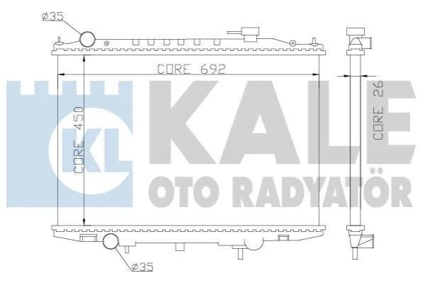 <strong>Радиатор охлаждения Nissan NP300 (08-), Pick Up (98-) 2.5D KALE OTO RADYATOR Kale-oto-radyator 362900 (фото 1)</strong>