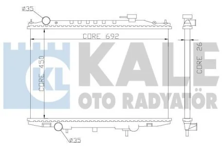 Радиатор охлаждения Nissan NP300 (08-), Pick Up (98-) 2.5D KALE OTO RADYATOR для Kale-oto-radyator 362900 фото товара