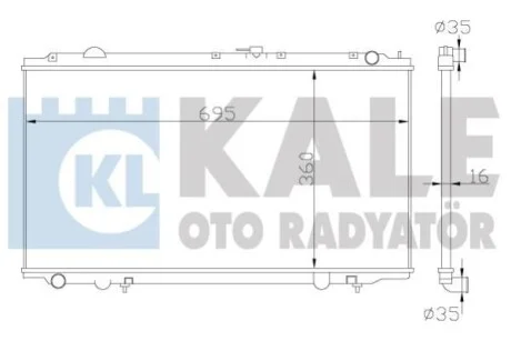 KALE NISSAN Радіатор охолодження Primera 1.6/2.0 96- для Kale-oto-radyator 363100 фото товару
