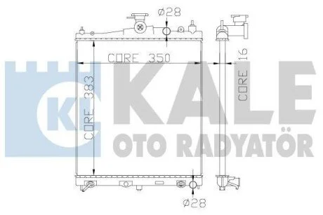 KALE NISSAN Радіатор системи охолодження двигуна Micra III, Note 1.2/1.6 03- для Kale-oto-radyator 363200 фото товара