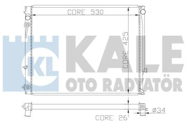 <strong>KALE OPEL радіатор охолодження Combo Tour,Corsa C 1.4/1.8 Kale-oto-radyator 363600 (фото 1)</strong>
