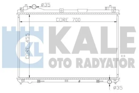 KALE SUZUKI Радіатор охолодження двиг. Grand Vitara II 1.6/2.7/3.2 05- для Kale-oto-radyator 365400 фото товара