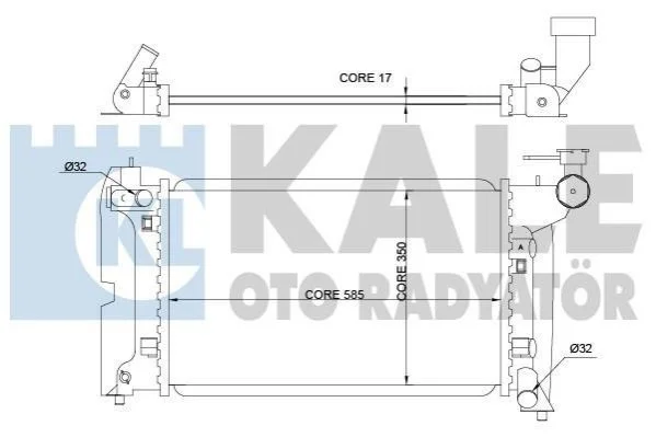 <strong>Радиатор охлаждения Toyota Avensis Kale-oto-radyator 366900 (фото 1)</strong>
