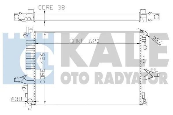 <strong>KALE VOLVO Радіатор охолодження S60 I,S80 I,V70 II,XC70 2.0/3.0 99- (з АКП) Kale-oto-radyator 367200 (фото 1)</strong>