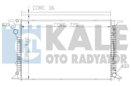 KALE VW Радіатор охолодження Audi A4/5, Q5 2.7TDI/3.0 для Kale-oto-radyator 367700 фото товара