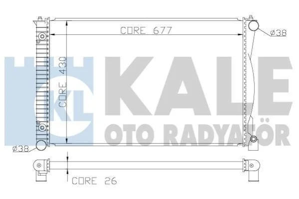 <strong>KALE VW радіатор охолодження Audi A6 2.7/3.0TDI 04- Kale-oto-radyator 367800 (фото 1)</strong>