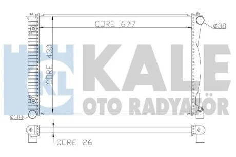 KALE VW радіатор охолодження Audi A6 2.7/3.0TDI 04- для Kale-oto-radyator 367800 фото товару
