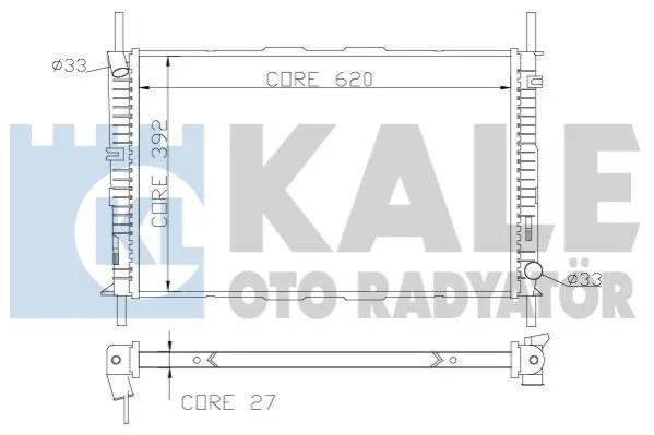 <strong>Радіатор охолодження Ford Mondeo III KALE OTO RADYATOR Kale-oto-radyator 368700 (фото 1)</strong>