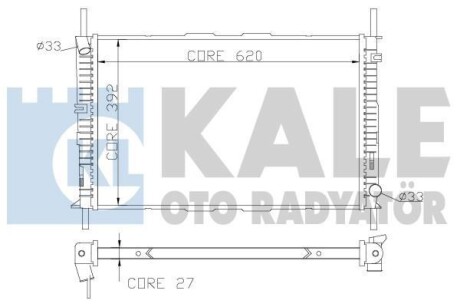 Купить Радиатор охлаждения Ford Mondeo III Kale-oto-radyator 368700 по низкой цене в Украине (фото 1)