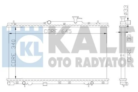 KALE HYUNDAI Радіатор системи охолодження двигуна Accent II 1.3/1.5 00- для Kale-oto-radyator 369000 фото товару