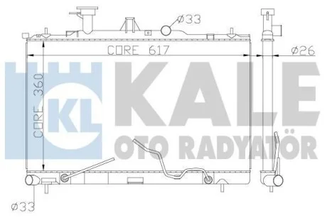 KALE HYUNDAI Радіатор охолодження Matriz 1.5CRDi/1.8 01- для Kale-oto-radyator 369700 фото товара