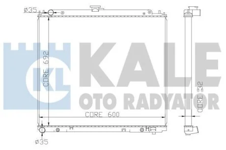 KALE NISSAN Радіатор охолодження Navara,Pathfinder 2.5dCi 05- для Kale-oto-radyator 370600 фото товара