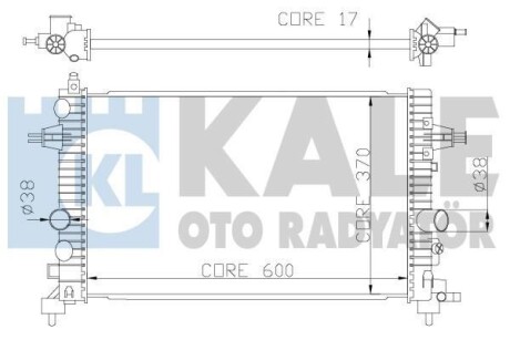 KALE OPEL радіатор охолодження Astra H,Zafira B 1.6/1.8 Kale-oto-radyator 371200 фото товару