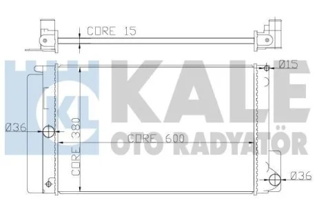 Радиатор охлаждения Toyota Auris, Avensis, Corolla, Verso Radiator KALE OTO RADYATOR для Kale-oto-radyator 372000 фото товару