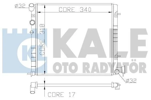<strong>KALE HYUNDAI радіатор охолодження Accent II 1.3/1.5 00- Kale-oto-radyator 372500 (фото 1)</strong>