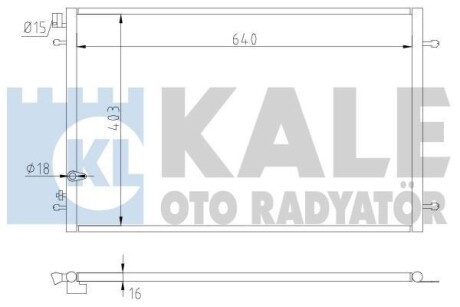 KALE VW Радіатор кондиціонера (конденсатор) Audi A6 04- Kale-oto-radyator 375300 фото товару