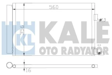 Радіатор кондиціонера Citroen Belingo, C4, C4 I, C4 Picasso I  KALE OTO RADYATOR для Kale-oto-radyator 377900 фото товару
