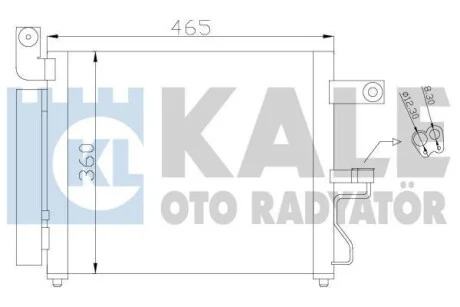 KALE HYUNDAI Радіатор кондиціонера (конденсатор) Accent II 00- для Kale-oto-radyator 379100 фото товару