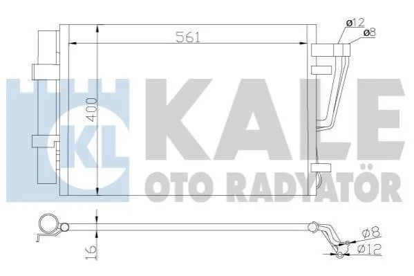 <strong>Радіатор кондиціонера Hyundai I30, Kia CeeD, Pro CeeD KALE OTO RADYATOR Kale-oto-radyator 379200 (фото 1)</strong>