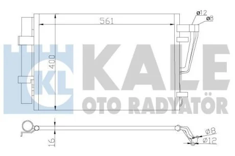 Радіатор кондиціонера Hyundai I30, Kia CeeD, Pro CeeD KALE OTO RADYATOR для Kale-oto-radyator 379200 фото товару