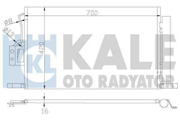 <strong>Радіатор кондиціонера Hyundai Santa Fe II KALE OTO RADYATOR Kale-oto-radyator 379300 (фото 1)</strong>