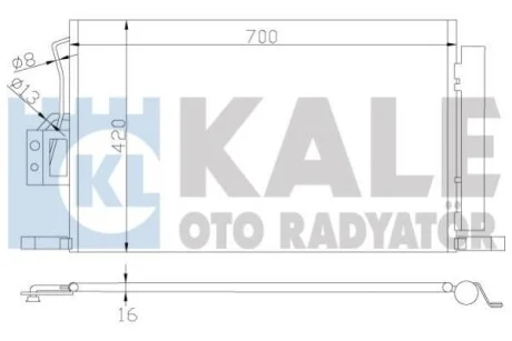 Радіатор кондиціонера Hyundai Santa Fe II KALE OTO RADYATOR для Kale-oto-radyator 379300 фото товару