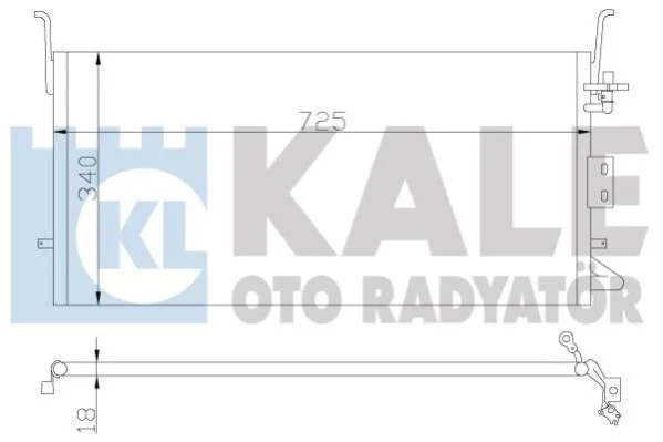 <strong>KALE HYUNDAI Радіатор кондиціонера (конденсатор) Sonata IV, Kia Magentis 01- Kale-oto-radyator 379500 (фото 1)</strong>