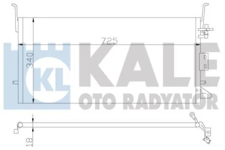KALE HYUNDAI Радіатор кондиціонера (конденсатор) Sonata IV, Kia Magentis 01- для Kale-oto-radyator 379500 фото товару