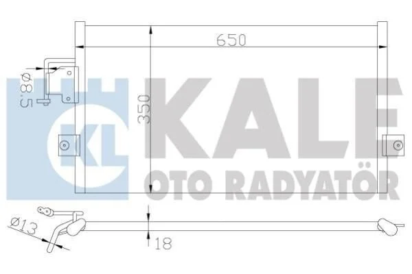 <strong>KALE HYUNDAI Радіатор кондиціонера (конденсатор) Coupe, Lantra II 95- Kale-oto-radyator 379700 (фото 1)</strong>