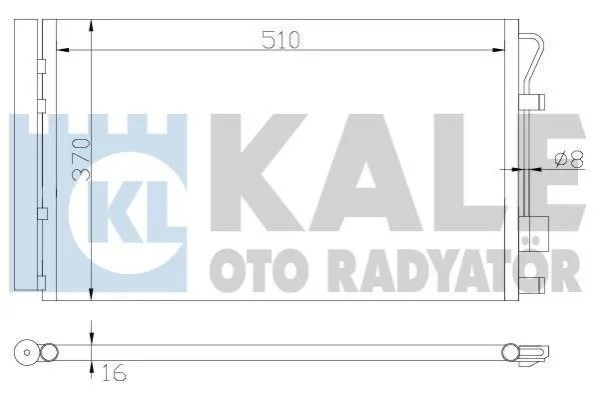 <strong>Радиатор кондиционера Accent 1.4,1.6 (10-) KALE OTO RADYATOR Kale-oto-radyator 380200 (фото 1)</strong>