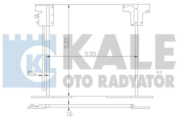 <strong>KALE DB Радіатор кондиціонера (конденсатор) Vito 96-03 Kale-oto-radyator 381200 (фото 1)</strong>