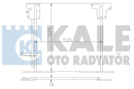 KALE DB Радіатор кондиціонера (конденсатор) Vito 96-03 для Mercedes Kale-oto-radyator 381200 фото товару