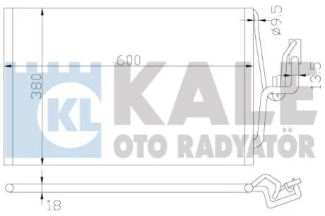 KALE OPEL Радіатор кондиціонера (конденсатор) Combo Tour,Corsa C для Vauxhall, Opel Kale-oto-radyator 382000 фото товару