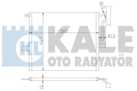KALE BMW Радіатор кондиціонера (конденсатор) X3 E83 03- для Kale-oto-radyator 384800 фото товару