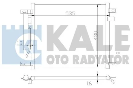 KALE CHEVROLET Радіатор кондиціонера (конденсатор) з осушувачем Aveo 08- для Kale-oto-radyator 385200 фото товару