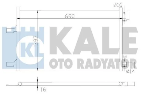 Радіатор кондиціонера Chevrolet Cruze, Orlando, Opel Astra J, Astra J GTC KALE OTO RADYATOR для Opel, Vauxhall, Chevrolet Kale-oto-radyator 385300 фото товару