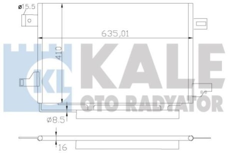 KALE DB Радіатор кондиціонера (конденсатор) W169 04- Kale-oto-radyator 387900 фото товара