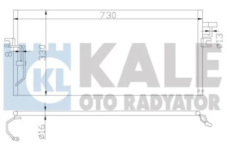 KALE NISSAN Радіатор кондиціонера (конденсатор) Primera P11 96- для Kale-oto-radyator 388500 фото товару