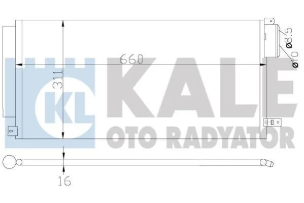<strong>Радіатор кондиціонера Fiat Bravo II, Punto/Opel Corsa D KALE OTO RADYATOR Kale-oto-radyator 389100 (фото 1)</strong>