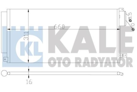 Радиатор кондиционера Fiat Bravo II, Punto/Opel Corsa D KALE OTO RADYATOR Kale-oto-radyator 389100 фото товару