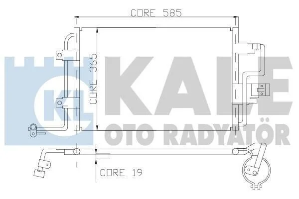 <strong>KALE VW Радіатор кондиціонера Audi A3, Skoda Octavia II, SuperB, Caddy III,Golf V,VI, Touran Kale-oto-radyator 390600 (фото 1)</strong>