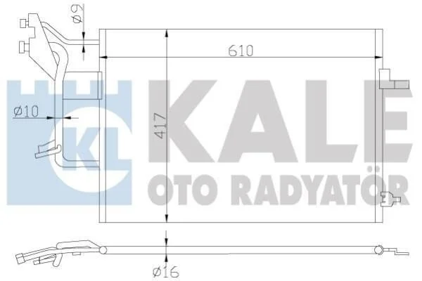 <strong>KALE VW Радіатор кондиціонера (конденсатор) Audi A4, Passat Kale-oto-radyator 390800 (фото 1)</strong>