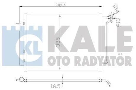 KALE BMW Радіатор кондиціонера (конденсатор) X5 E53 00- для Kale-oto-radyator 390900 фото товару