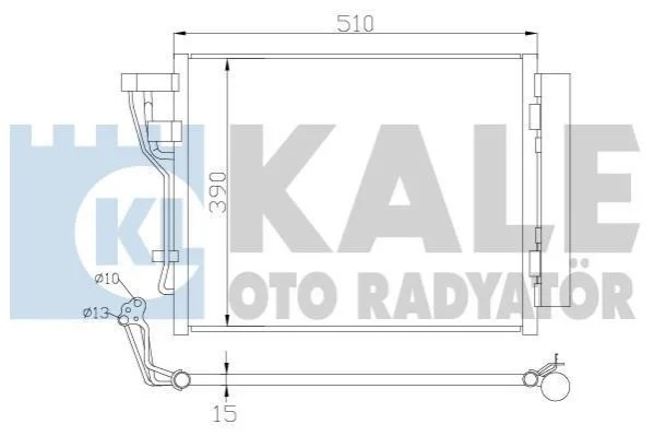 <strong>Радіатор кондиціонера Hyundai Elantra, i30/KIA Ceed (06-12) 1.6 CRDi, 2.0 CRDi KALE OTO RADYATOR Kale-oto-radyator 391600 (фото 1)</strong>