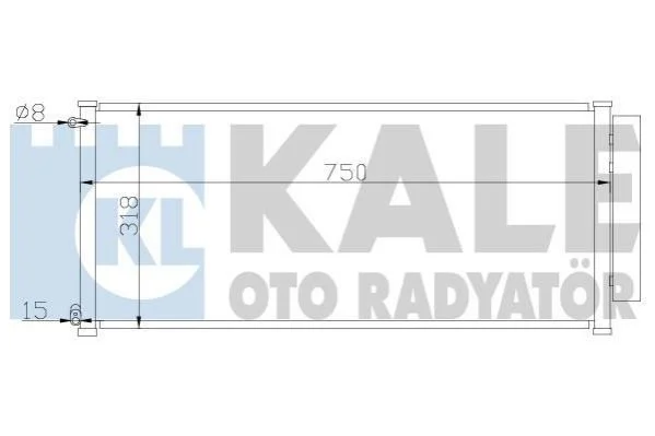 <strong>Радиатор кондиционера Honda Jazz II Kale-oto-radyator 392000 (фото 1)</strong>