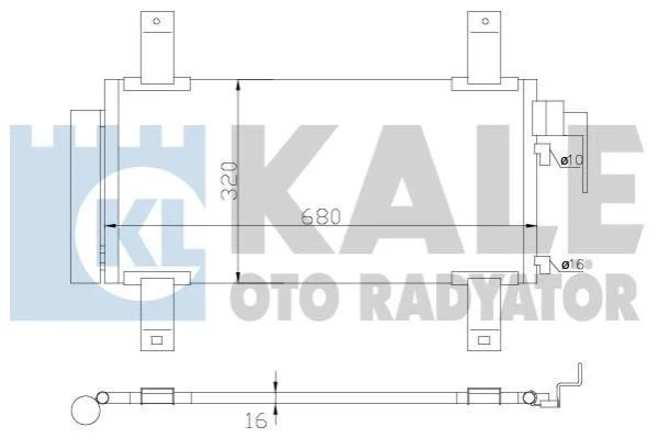 <strong>Радіатор кондиціонера Mazda 6 Condenser KALE OTO RADYATOR Kale-oto-radyator 392100 (фото 1)</strong>